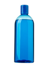 Blue shampoo bottle isolated