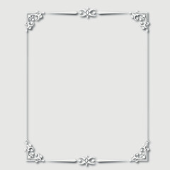 Frame, in the style of an ornament, Vector illustration eps 10, Art.
