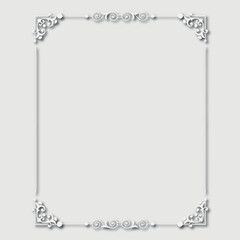 Frame, in the style of an ornament, Vector illustration eps 10, Art.