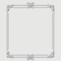Frame, in the style of an ornament, Vector illustration eps 10, Art.
