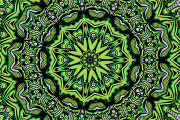 Green pattern vector seamless mandala art illustration