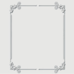 Frame, in the style of an ornament, Vector illustration eps 10, Art.