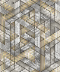 Abstract geometric pattern with lines, rhombuses Seamless background. Graphic modern pattern