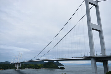 来島海峡大橋と瀬戸内海