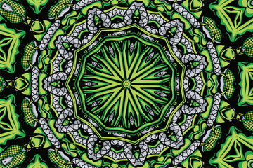 Abstract indian pattern with mandalas vector