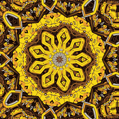 Futuristic science-fiction mandala design