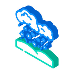 hail weather isometric icon vector. hail weather sign. isolated symbol illustration