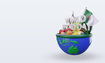 3d World Food Day Algeria rendering right view