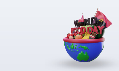 3d World Food Day Angola rendering right view
