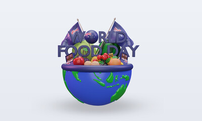 3d World Food Day Australia rendering front view