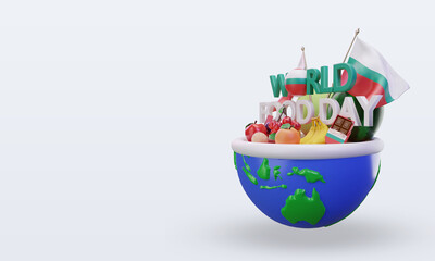 3d World Food Day Bulgaria rendering right view