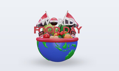 3d World Food Day Egypt rendering front view