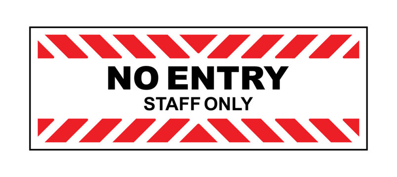 No entry sign on white background