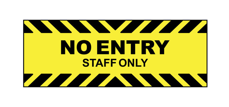 No entry sign on white background