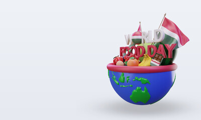 3d World Food Day Hungary rendering right view