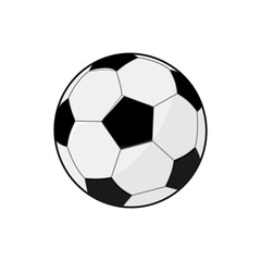 Naklejka premium Soccer ball or association football flat vector icon for sports apps and websites