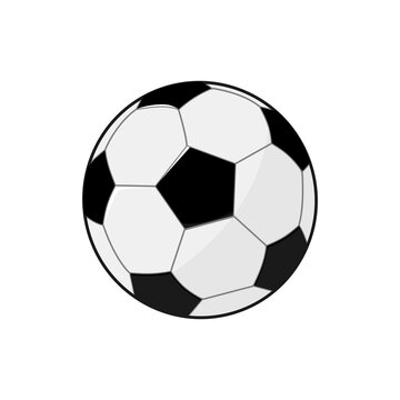 Soccer ball or association football flat vector icon for sports apps and websites