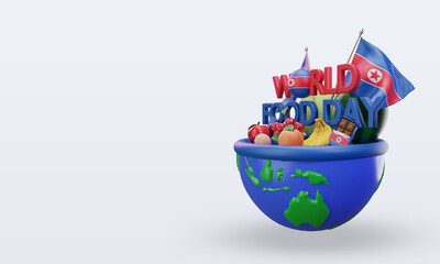 3d World Food Day North Korea rendering right view
