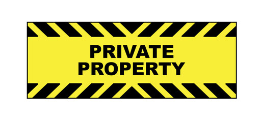 No trespassing sign on white background	