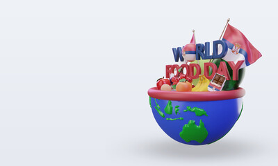 Obraz premium 3d World Food Day Serbia rendering right view