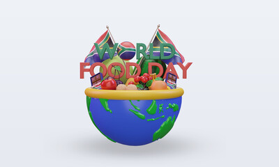 3d World Food Day South Africa rendering front view