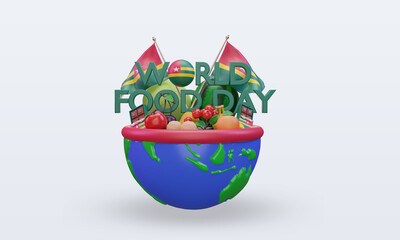 3d World Food Day Togo rendering front view