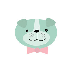 Lovely dog. Vector illustration for diaries, notebooks, scrapbooks, scrapbooking, holiday decorations and gifts.