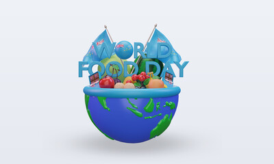 Obraz premium 3d World Food Day Tuvalu rendering front view