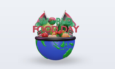 3d World Food Day Vanuatu rendering front view