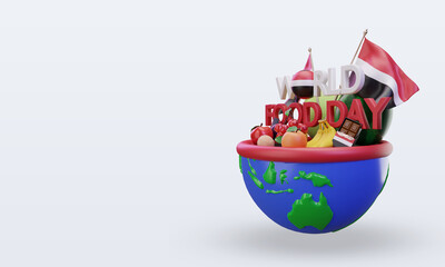3d World Food Day Yemen rendering right view