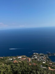 Fototapeta na wymiar view from the sea positano naples