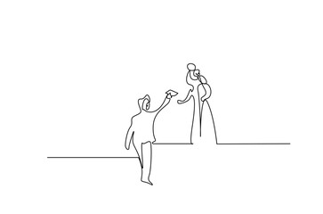 outdoor couple having romantic happy moments together