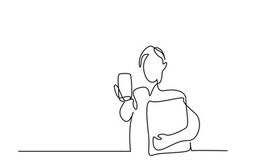 a businesswoman or college student is holding her phone screen