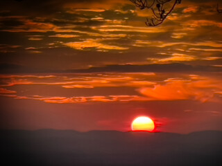 sunset over the sea