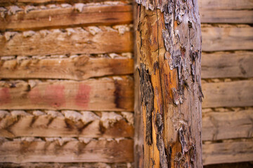 Oriental wooden background close up