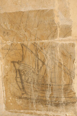 Graffiti (siglo XVII).La Llotja , siglo XV.Palma.Mallorca.Islas Baleares. España.