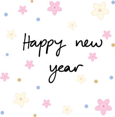 happy new year. post card