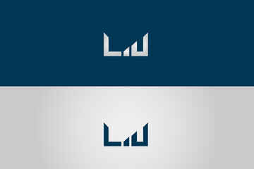 luxury logo design with building symbols that look like letters l and u
