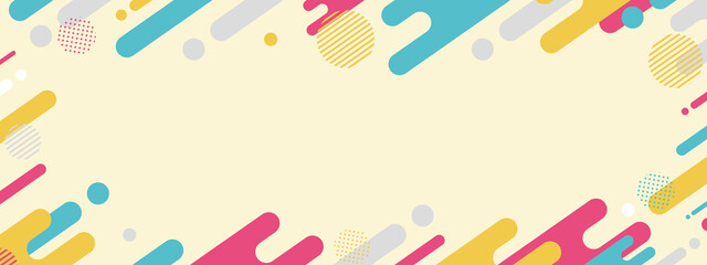 ポップ　幾何学模様　背景　フレーム