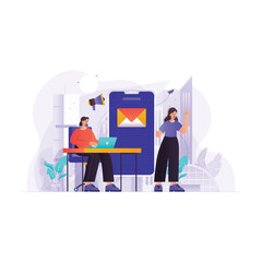 Email Marketing Team Illustration Concept