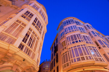 Edificios Modernistas en la calle Peraires.Palma.Mallorca.Baleares.España.