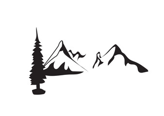 tent camping in the mountains