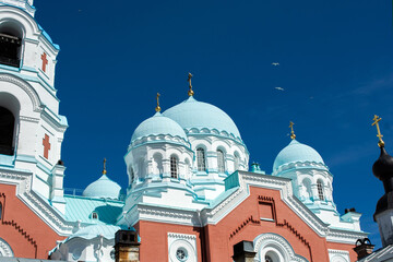 Valaam, Republic of Karelia, Russia, 08.06.2022: Valaam Transfiguration Monastery. A monastery on the Valaam Archipelago in Karelia.