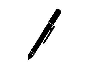 Fountain pen icon isolated on white background. Fountain pen simple silhouette. Web site page and mobile app design vector element.