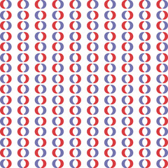 Geometric lines in blue and red on background.	