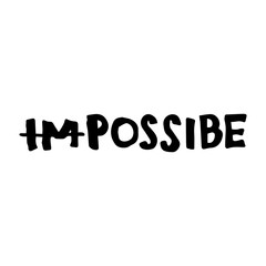 impossible text cute doodle hand drawn illustration design