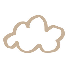 cloud cute doodle art hand drawn icon illustration design for stickers
