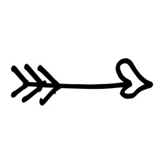 righht arrow cute doodle art hand drawn icon illustration design for stickers