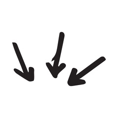 arrow cute doodle art hand drawn icon illustration design for stickers