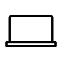 laptop simple outline icon design